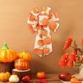 thumbnail image 1 of Thanksgiving Fall Bows for Wreath, 13.78*8.27 inch Large Pumpkin Bow Decoration, Autumn Harvest Pumpkins Craft Bowknot, Tree Door Wall Hanging Bowknot Decoration Festival Wreath Bows, 1 of 5