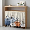 thumbnail image 1 of Thanksgiving Fall Cabinet Curtain 35"Wx35"L,Dustproof Under Sink Skirt with Self Adhesive Tape,Farmhouse Orange Blue Pumpkin Leaf Cabinet Curtain Cover for Kitchen Sink,Bathroom Vanity,Laundry Room, 1 of 9