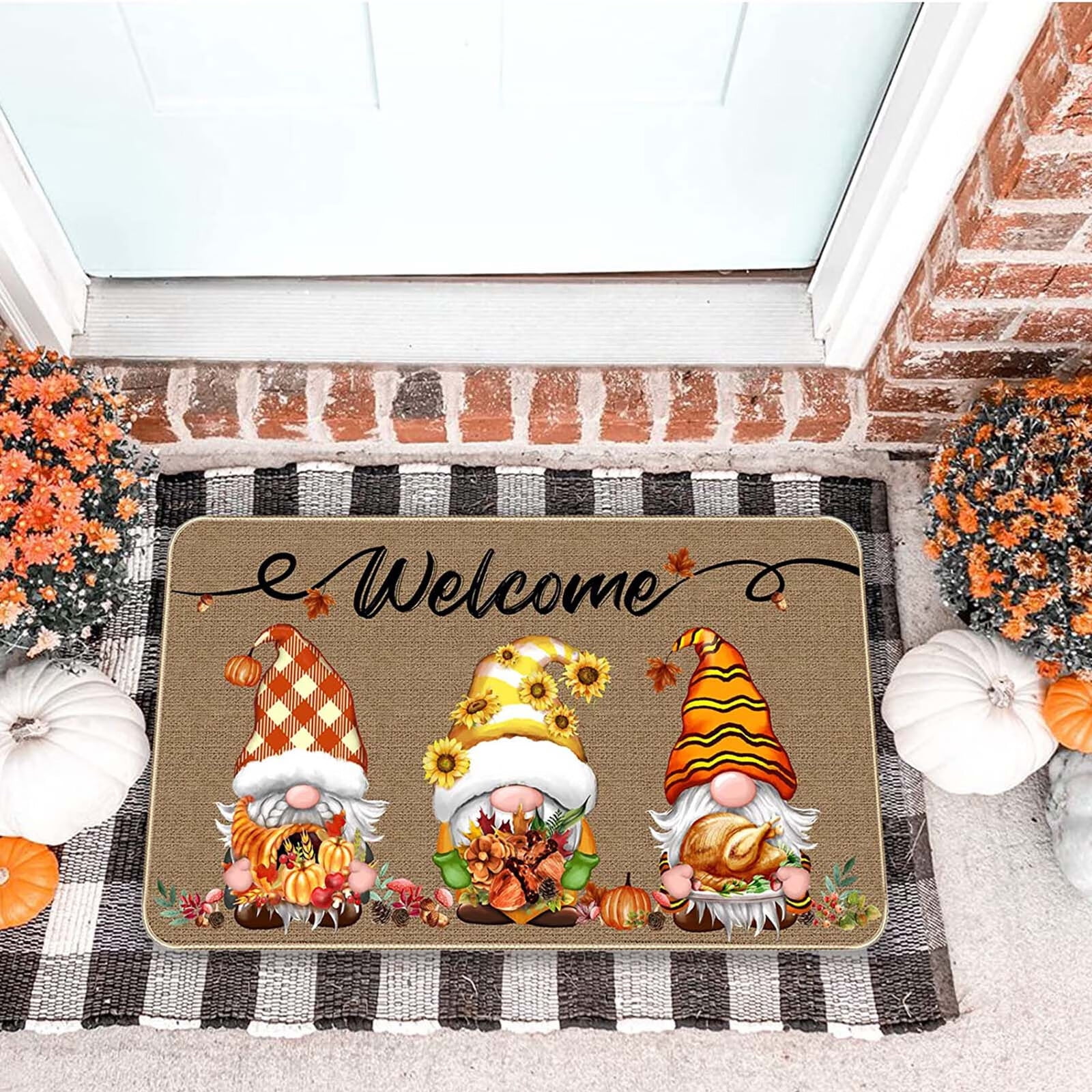 Thanksgiving Fall Decorative Door Mat Farmhouse Happy Fall Yall Doormat