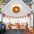 Thanksgiving Fall Garage Door Banner Covers, Rustic Orange White ...