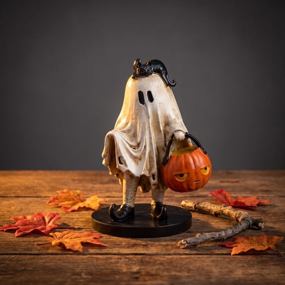 Thanksgiving Fall Halloween Decoration for Home Indoor Outdoor Clearance Under $5.00!Halloween Ghost Figurine With Ghost Statue Resin Decor For Halloween Tabletop Shelf Home Party Decorations