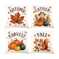 thumbnail image 1 of Thanksgiving Fall Harvest Throw Pillow Covers 18x18 Inch Set of 4, Pumpkin Decorative Square Pillowcases, Farmhouse Holiday Cushion Covers for Sofa Living Room Home Fall Halloween Thanksgiving Decor, 1 of 8