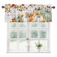 thumbnail image 1 of Thanksgiving Fall Kitchen Valances for Windows 54x18 Inch Kitchen Curtains Valances Rod Pocket Maple Leaf Green Orange Pumpkins Bathroom Window Valances for Window Treatment Decor, 1 of 6