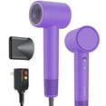 thumbnail image 1 of Professional Hair Dryer with Diffuser – 110,000 RPM Brushless Motor, 200M Negative Ions, Low Noise, LED Display, Fast Drying, Purple, 1 of 8