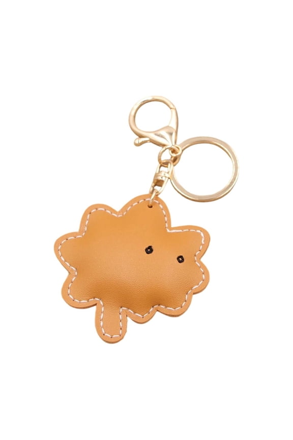 Thanksgiving Fall Leaf Leather Keychain, Maple Leaf Shape Pendant for Purse Backpack Car Mirror, Autumn Holiday Gift