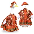 thumbnail image 1 of Thanksgiving Fall Maple Porch Goose Outfit with Maple Leaf, Plaid Dress and Hat, Goose Clothes for Outdoor Garden Patio Decoration, 1 of 4