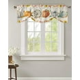 thumbnail image 1 of Thanksgiving Fall Pumpkin Maple Leaf Short Window Curtain Adjustable Tie Up Valance for Living Room Kitchen Window Drapes, 1 of 6
