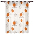thumbnail image 1 of Thanksgiving Fall Pumpkin Maple Leaf Window Curtains Bedroom Festival Made Finished Drapes Livingroom Window Treatments Curtains, 1 of 2