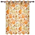 thumbnail image 1 of Thanksgiving Fall Pumpkin Maple Leaf Window Curtains Bedroom Festival Made Finished Drapes Livingroom Window Treatments Curtains, 1 of 2