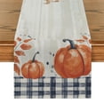 thumbnail image 1 of Thanksgiving Fall Pumpkin Watercolor Table Runners Dresser Table r Washable Kitchen Dining Coffee Table Runner Party r, 1 of 7