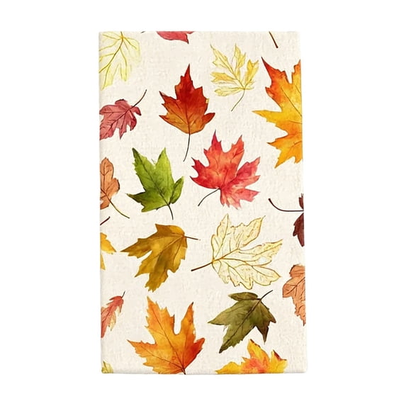 Thanksgiving Fall Pumpkins Maple Leaves Kitchen Towel Reusable Hand Autumn Absorbent Cloth Decorative Kitchen Towels