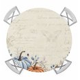 thumbnail image 1 of Thanksgiving Fall Round Tablecloth for 45-54 Inch Tables,Fitted Table Cover with Elastic Edge,Farmhouse Orange Blue Pumpkin Leaf Waterproof Outdoor Table Cloth Protector for Patio Garden Dinner, 1 of 9