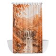 thumbnail image 1 of Thanksgiving Fall Shower Curtain - Water Repellent Fabric Shower Curtains Washable, Orange Maple Trees Forest Mountain Decorative Polyester Cloth Bathroom Curtains Modern Bath Decor 36"x72", 1 of 8