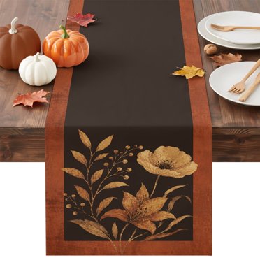 Japanese Style Table Runner - 120 Inch Long Modern Cranes Cherry Flower ...