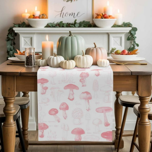 Thanksgiving Fall Table Runner, Autumn Thanksgiving Kitchen Dining Table Decoration for Home Party Decor 13x36 Inches