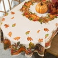 thumbnail image 1 of Thanksgiving Fall Tablecloth for Oval Tables Smaller Than 54 x 96 inches, Waterproof Pumpkin Fall Table Cloths for Dining Room Indoor Outdoor Table Cover - 60x102 Inch, 1 of 1