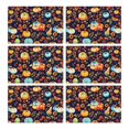 thumbnail image 1 of Thanksgiving Family Placemats Set of 6, 12x18 Inch Rustic Linen Table Mats with Turkey and Pumpkin Pattern, Washable Farmhouse Dining Decor for Fall Parties, 1 of 5
