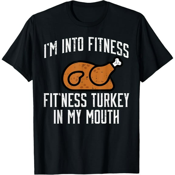 Thanksgiving Fitness Turkey Mouth Funny Workout Women Men T-Shirt