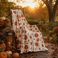 thumbnail image 1 of Thanksgiving Flannel Throw Blanket, Soft Warm Lightweight Harvest Pumpkin Fall Print Decorative Blanket for Couch, Bed and Living Room, Cozy Holiday Party Gift and Home Decor, 51x59 Inch, 1 of 6