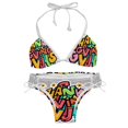 thumbnail image 1 of Thanksgiving Font Detachable Sponge Adjustable Strap Bikini Set Swimsuit Two-Pack Swimming Suits - Beach Vacation Swimwear, 1 of 6