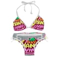 thumbnail image 1 of Thanksgiving Font Detachable Sponge Adjustable Strap Bikini Set Two-Pack Swim Suits - Ideal for All Your Swimming Scenes!, 1 of 6