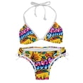 thumbnail image 1 of Thanksgiving Font Detachable Sponge Adjustable Strap Bikini Set Two-Pack for Various Scenes, 1 of 6