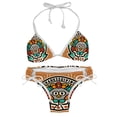 thumbnail image 1 of Thanksgiving Font Detachable Sponge Adjustable Strap One-Piece Swimsuit Set - Two-Pack, Beach & Pool Ready, 1 of 6