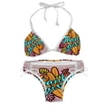 thumbnail image 1 of Thanksgiving Font Detachable Sponge Adjustable Strap One-Piece Swimsuit Set - Two-Pack, Beach & Pool Ready, 1 of 6