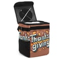 thumbnail image 1 of Thanksgiving Font Foldable Car Trash Can with Lid, Leak-Proof, and Hanging Storage Bag - Trash Can for Car and Car Trash Bin, 1 of 6