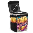 thumbnail image 1 of Thanksgiving Font Foldable Mini Car Trash Can with Lid and Leak-Proof Hanging Storage Bag, 1 of 6