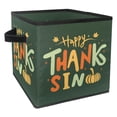 thumbnail image 1 of Thanksgiving Font Foldable Storage Baskets with Handle, 10.8"x10.5"x10.6", Large Capacity - Organizer Bins for Clothes Storage, Storage Cubes, 1 of 6