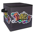thumbnail image 1 of Thanksgiving Font Large Capacity Foldable Storage Basket with Handle 10.8"x10.5"x10.6" - Storage Bins, Storage Bin, Storage Box, 1 of 6