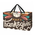 thumbnail image 1 of Thanksgiving Font Large Capacity Reusable Foldable Oxford Cloth Storage Basket: Tote Bag, Laundry Organizer, and Storage Box, 1 of 7