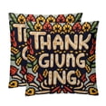 thumbnail image 1 of Thanksgiving Font Set of 2 Velvet Throw Pillow Covers Inserts with 16x16, 18x18, 20x20 Inches Chair Pillow Covers - Unique Patterns for Throw Pillows for Various Occasions, 1 of 6