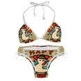 thumbnail image 1 of Thanksgiving Font Stylish Bikini Set with Detachable Sponge & Adjustable Strap 2-Pack - Beach Ready!, 1 of 6