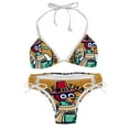 thumbnail image 1 of Thanksgiving Font Swimsuit Bikini Set with Detachable Sponge and Adjustable Strap, Two-Pack, for Beach and Pool Parties, 1 of 6