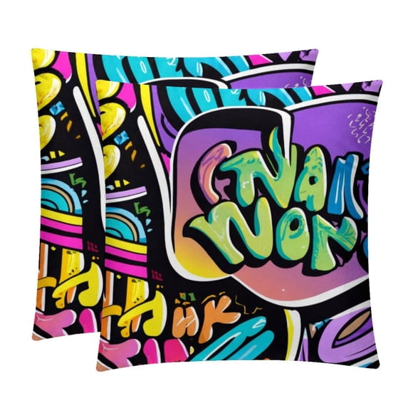 Thanksgiving Font Throw Pillow Covers Set of 2 for Chair Pillow Covers for Various Occasions - 16x16, 18x18, 20x20 Inches - Decorative Pillows Covers with Unique Patterns