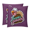thumbnail image 1 of Thanksgiving Font with Unique Patterns - Set of 2 for Pillows Covers - Available in 16x16, 18x18, 20x20 Inches - Great for Throw Pillow Covers - Versatile for Various Occasions, 1 of 6