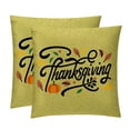 thumbnail image 1 of Thanksgiving Font Velvet Throw Pillow Covers Set of 2 - Unique Patterns, 16x16/18x18/20x20 Inches,for Home Decor, Sofa, Bed - Pillow Inserts Included, 1 of 6