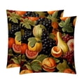 thumbnail image 1 of Thanksgiving Fruits Set of 2 Velvet Throw Pillow Covers Inserts for Bed Pillow, Decorative Pillows - 16x16 18x18 20x20 Inches with Unique Patterns for Various Occasions, 1 of 6