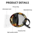 thumbnail image 1 of Thanksgiving Fruits Set of 2pcs PU Leather Round Suitcase Tags with Privacy Cover and Name ID Tag - Ideal for Travel Luggage, Handbags, Backpacks, School Bags, 1 of 5