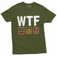 thumbnail image 1 of Thanksgiving Funny T-shirt WTF Wine Turkey Family Tee Shirt Dinner Humor Tee Shirt (4X-Large Military Green), 1 of 6
