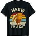 thumbnail image 1 of Thanksgiving Funny Turkey Fake Cat Retro Women Men T-Shirt TShirt, 1 of 4