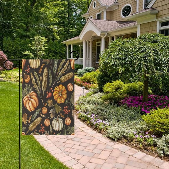Thanksgiving Garden Flag Double Sided 12 x 18 Inch Outside Yard Decoration Outdoor Flag