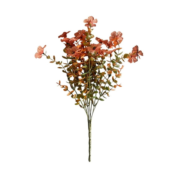 Thanksgiving Garland Decor Artificial Outdoor Fall Imitation Green Plants for Porch Planters Thanksgiving Decoration - Fake Plants for Garden, Fireplace, Front Door (D)