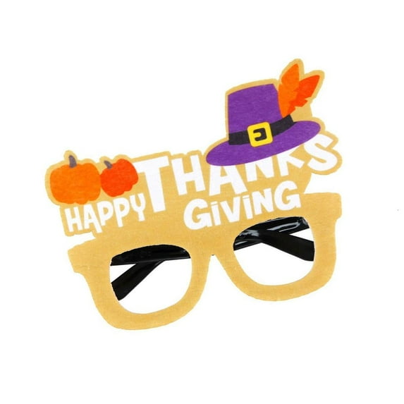 Thanksgiving Glasses Thanksgiving Party Decoration For Festival Family Reunion School Celebration Photo Display