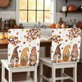 thumbnail image 1 of Thanksgiving Gnome Chair Covers Set of 4 Fall Pumpkin Maple Leaf Chair Back Covers Stretch Removable Washable Slipcovers Protector for Dining Room Kitchen Party Decor, 1 of 5