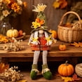 thumbnail image 1 of Thanksgiving Gnome Plush Decorations, Handmade Scandinavian Autumn Tomte, Adorable Nordic Tomte Faceless Doll with Maple, Sunflower & Dangle Legs for Autumn Halloween Decor, 1 of 7