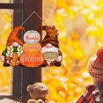 thumbnail image 1 of Thanksgiving Gnome Pumpkin Wooden Sign, 'Grateful Blessed' Decoration, Cute Elves Maple Leaves Design, Natural Wood Texture, Safe Durable, Wall Hanging Ornament, Thoughtful Family Gift, 1 of 5