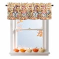 thumbnail image 1 of Thanksgiving Gnome Valances for Windows, 54 x 18in, Fall Pumpkin Sunflower Orange Plaid Rod Pocket Kitchen Valance Curtain Light Filtering Window Treatments for Living Room Bedroom, 1 Panel, 1 of 7